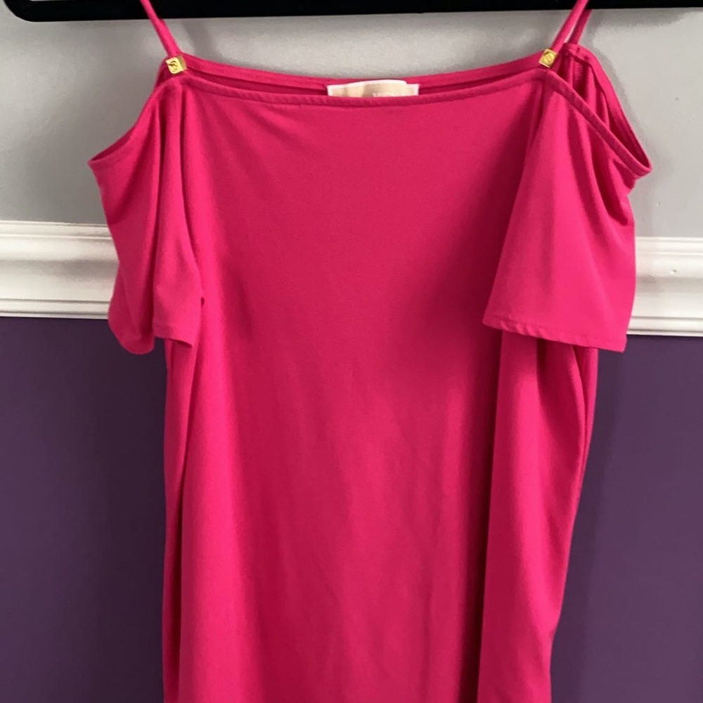 Hot Pink Tank Top with Shoulder Openings